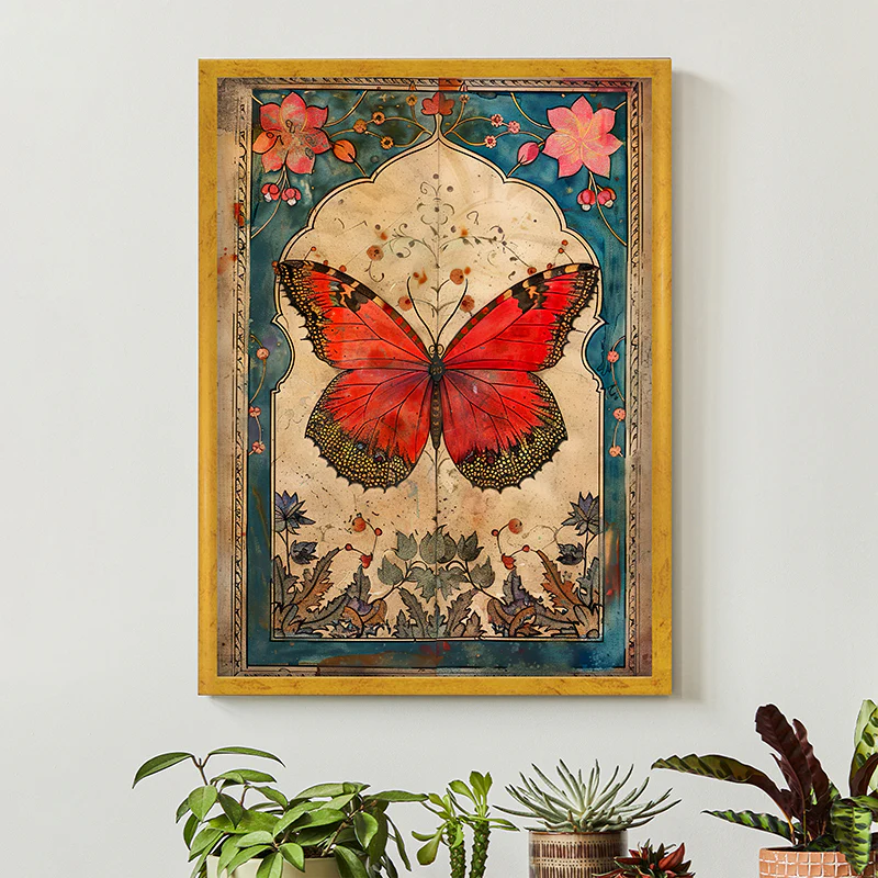 Orange Butterfly Wall Art