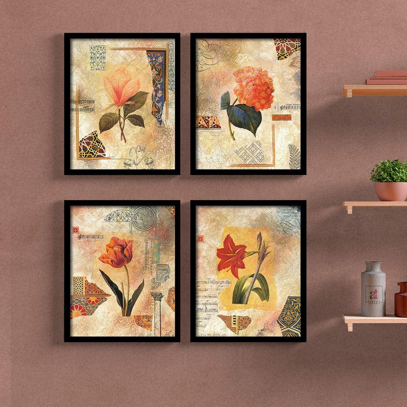 Pastel Fleur Wall Art - Set of Four