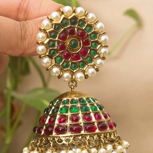 Ghazal Jhumka Multi Color